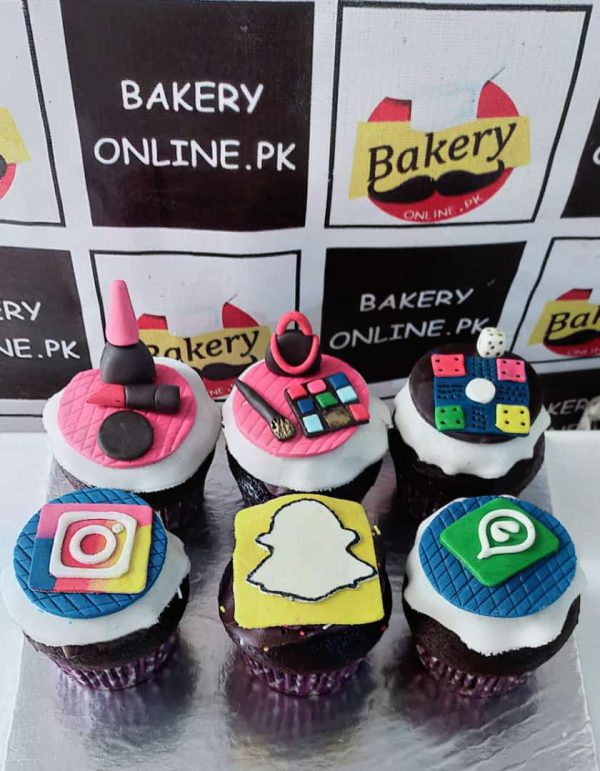 customized cupcakes social media theme
