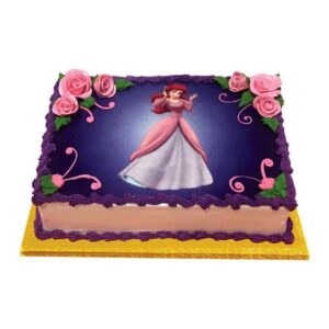 Cinderella cartoon customized picture cake