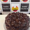rosette theme chocolate fudge cake