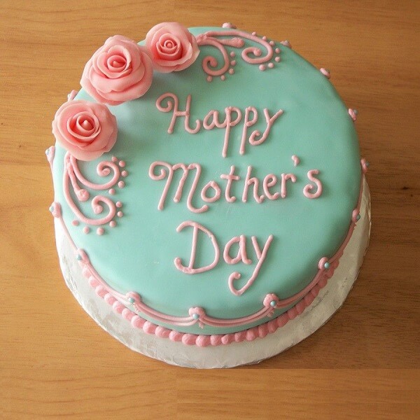 mothers day customized cake green color