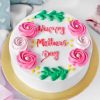mothers day light pink color customized cake