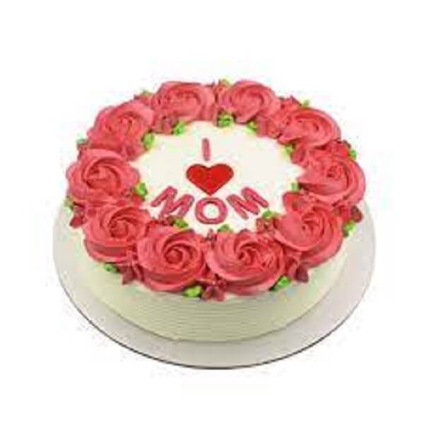 mothers day roses border customized cake